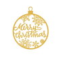 Wallity XMASGOLD - 030 Escultura de Pared Metálica Dorada con LED